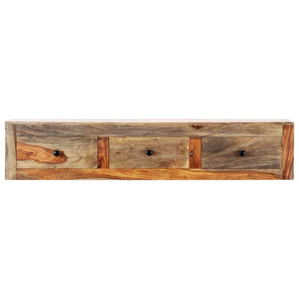 Console Murale en Bois Massif avec Tiroirs-La-Fabrique-Industrielle