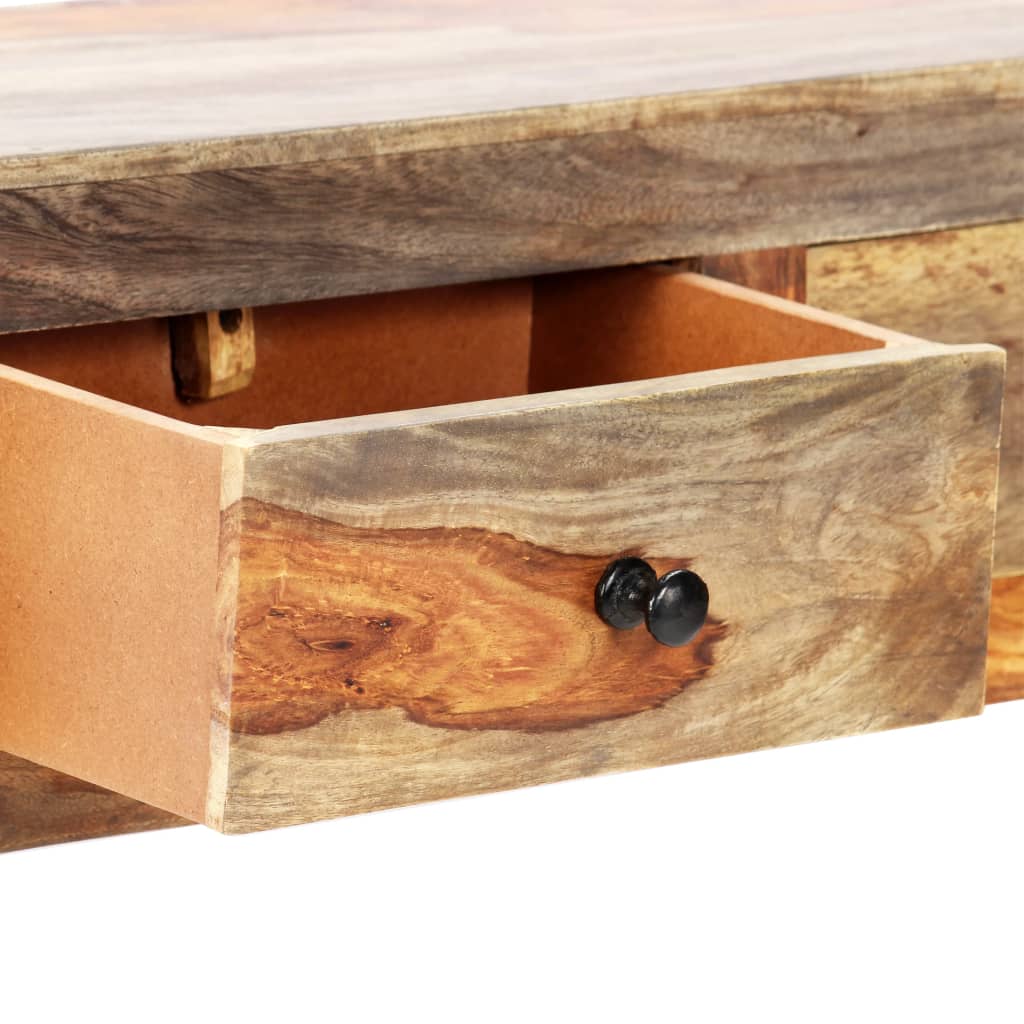 Console Murale en Bois Massif avec Tiroirs-La-Fabrique-Industrielle