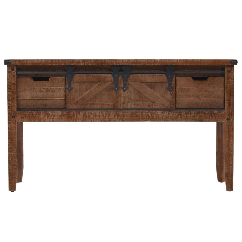 Console en Bois Ancien au design Industriel-La-Fabrique-Industrielle