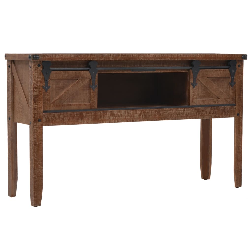 Console en Bois Ancien au design Industriel-La-Fabrique-Industrielle