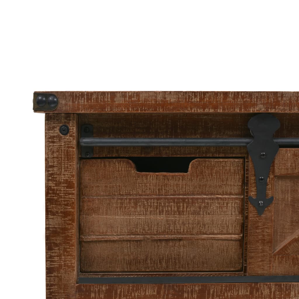 Console en Bois Ancien au design Industriel-La-Fabrique-Industrielle