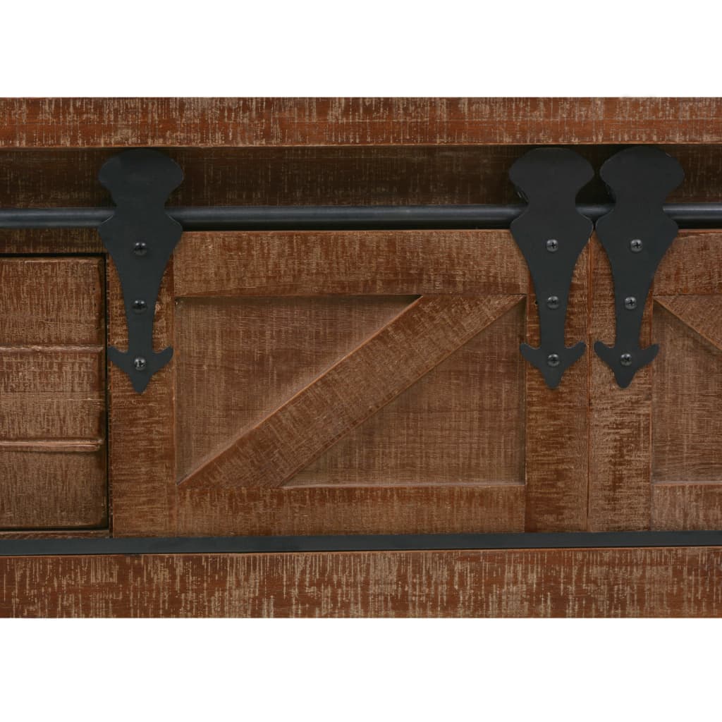 Console en Bois Ancien au design Industriel-La-Fabrique-Industrielle