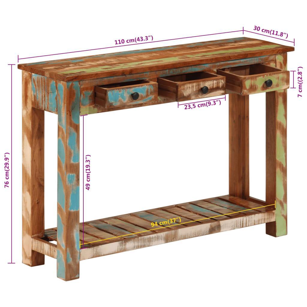 Console en Bois Brut de Récupération-La-Fabrique-Industrielle