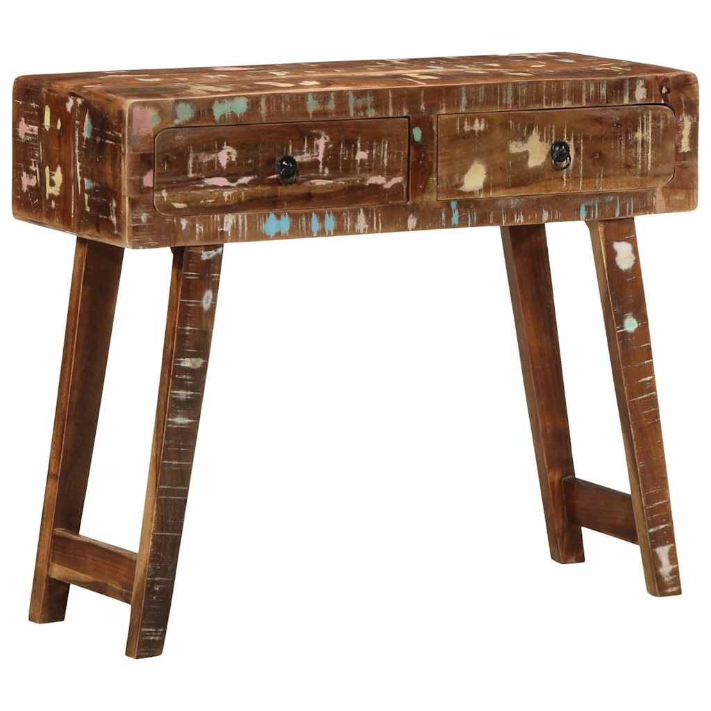 Console en Bois Massif d'Occasion Style Industriel-bois de récupération massif-1-La-Fabrique-Industrielle