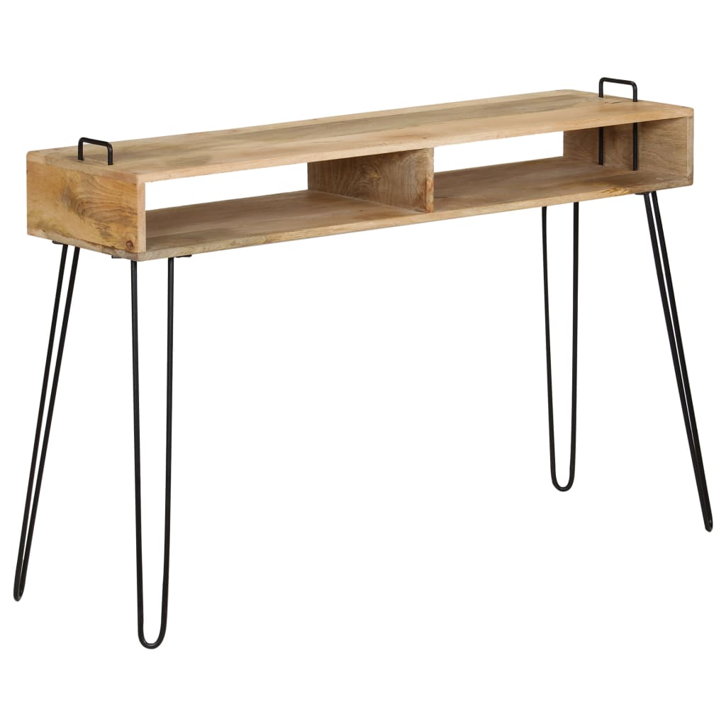 Console en Bois Massif et Métal Industriel-La-Fabrique-Industrielle