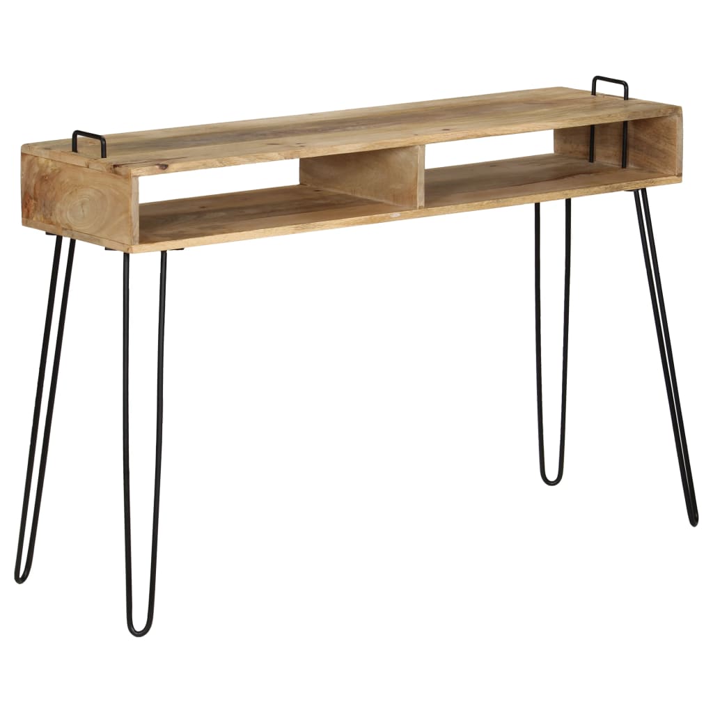 Console en Bois Massif et Métal Industriel-La-Fabrique-Industrielle