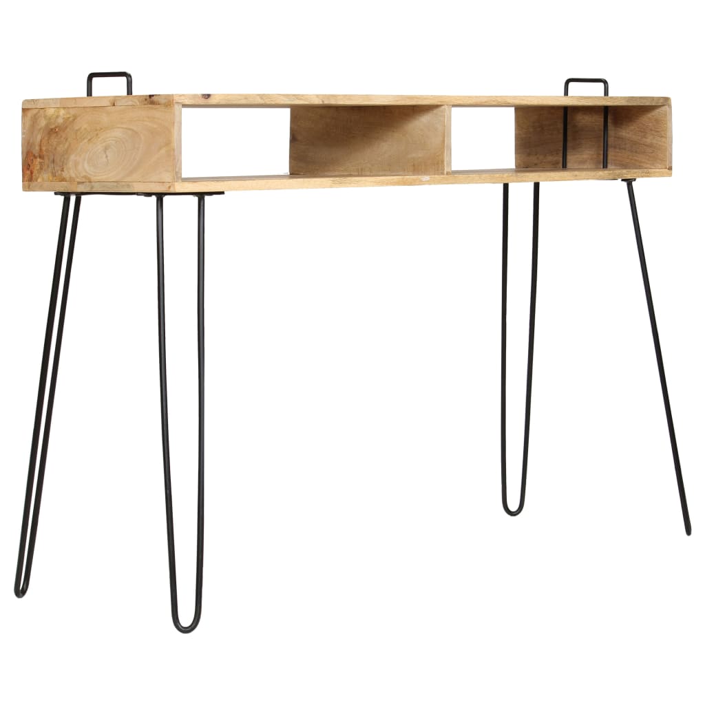 Console en Bois Massif et Métal Industriel-La-Fabrique-Industrielle