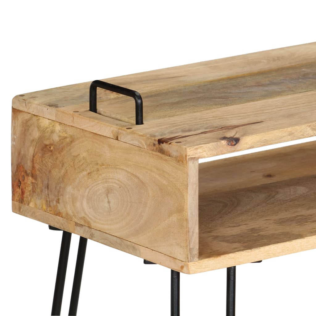 Console en Bois Massif et Métal Industriel-La-Fabrique-Industrielle
