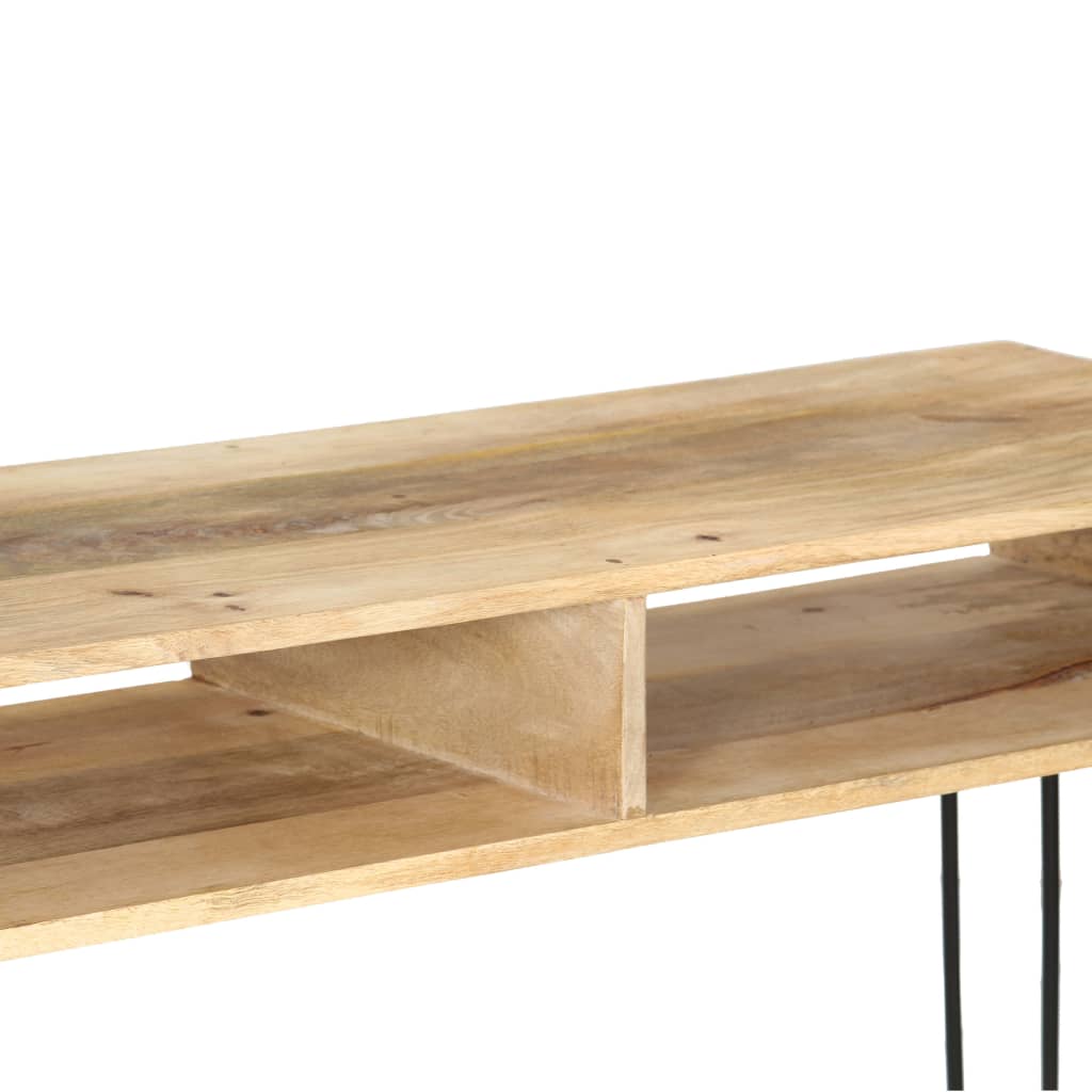 Console en Bois Massif et Métal Industriel-La-Fabrique-Industrielle