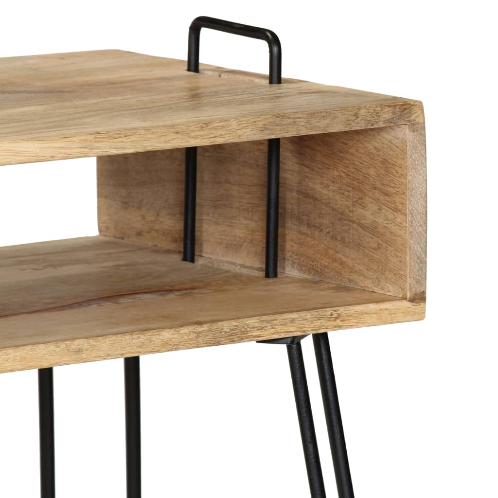 Console en Bois Massif et Métal Industriel-La-Fabrique-Industrielle