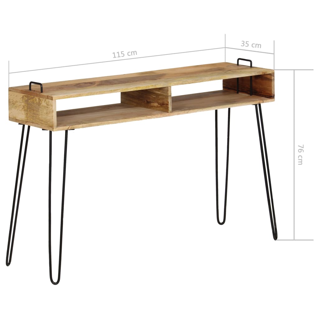 Console en Bois Massif et Métal Industriel-La-Fabrique-Industrielle