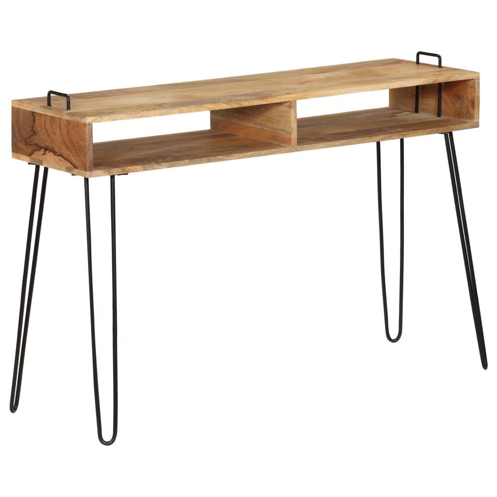 Console en Bois Massif et Métal Industriel-La-Fabrique-Industrielle