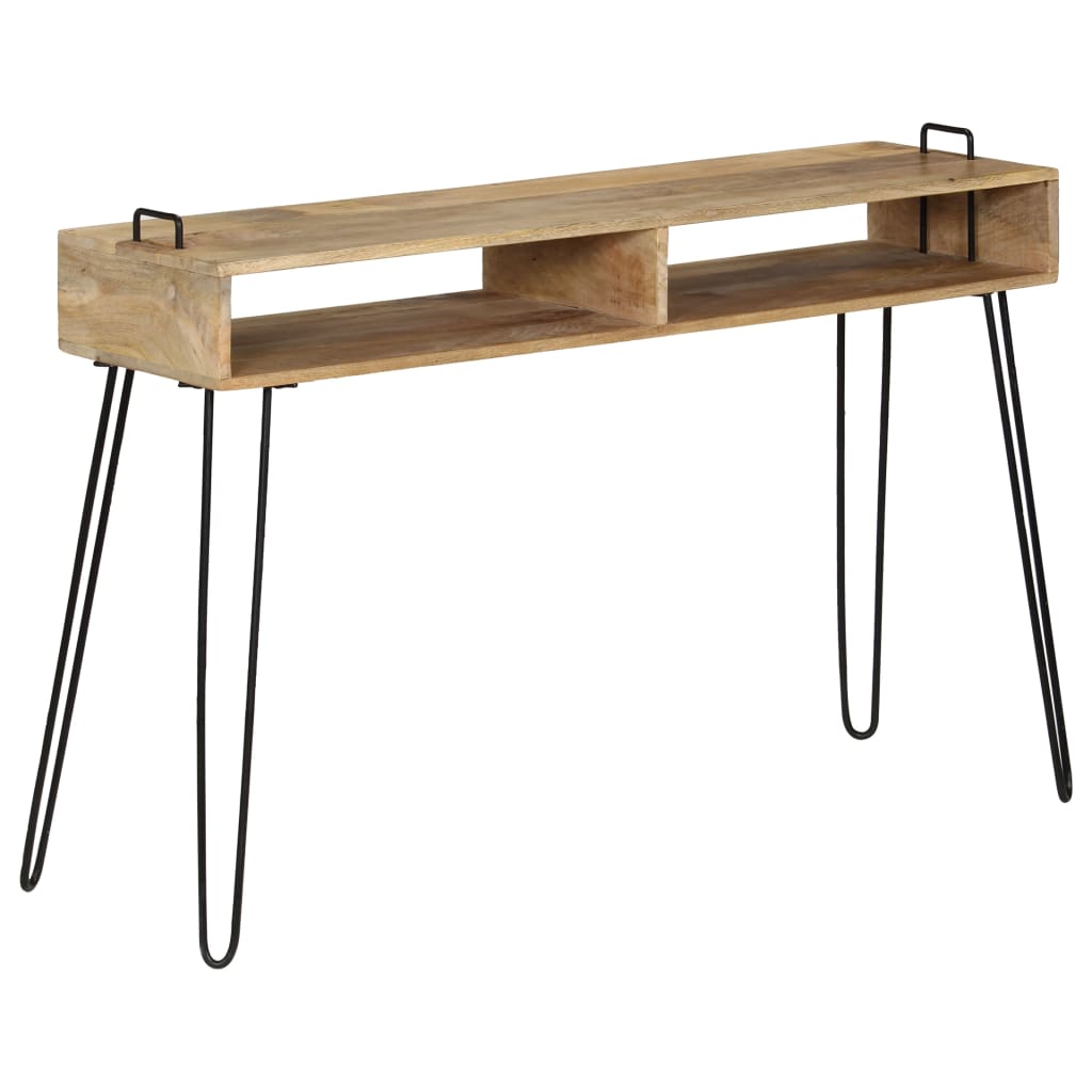 Console en Bois Massif et Métal Industriel-La-Fabrique-Industrielle