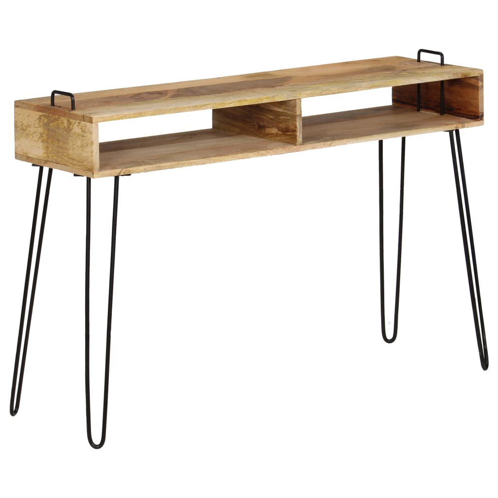 Console en Bois Massif et Métal Industriel-La-Fabrique-Industrielle