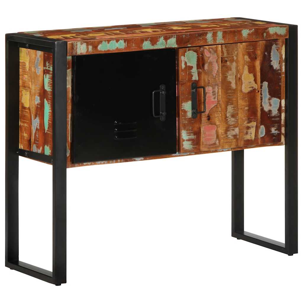 Console en Bois Massif et Pieds en Métal-La-Fabrique-Industrielle