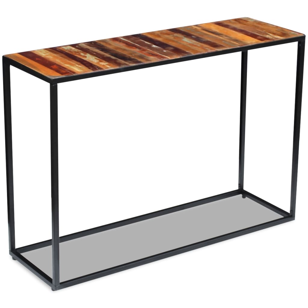 Console en Bois Recyclé pour Entrée Industrielle-La-Fabrique-Industrielle