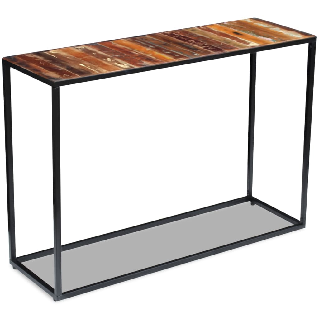 Console en Bois Recyclé pour Entrée Industrielle-La-Fabrique-Industrielle