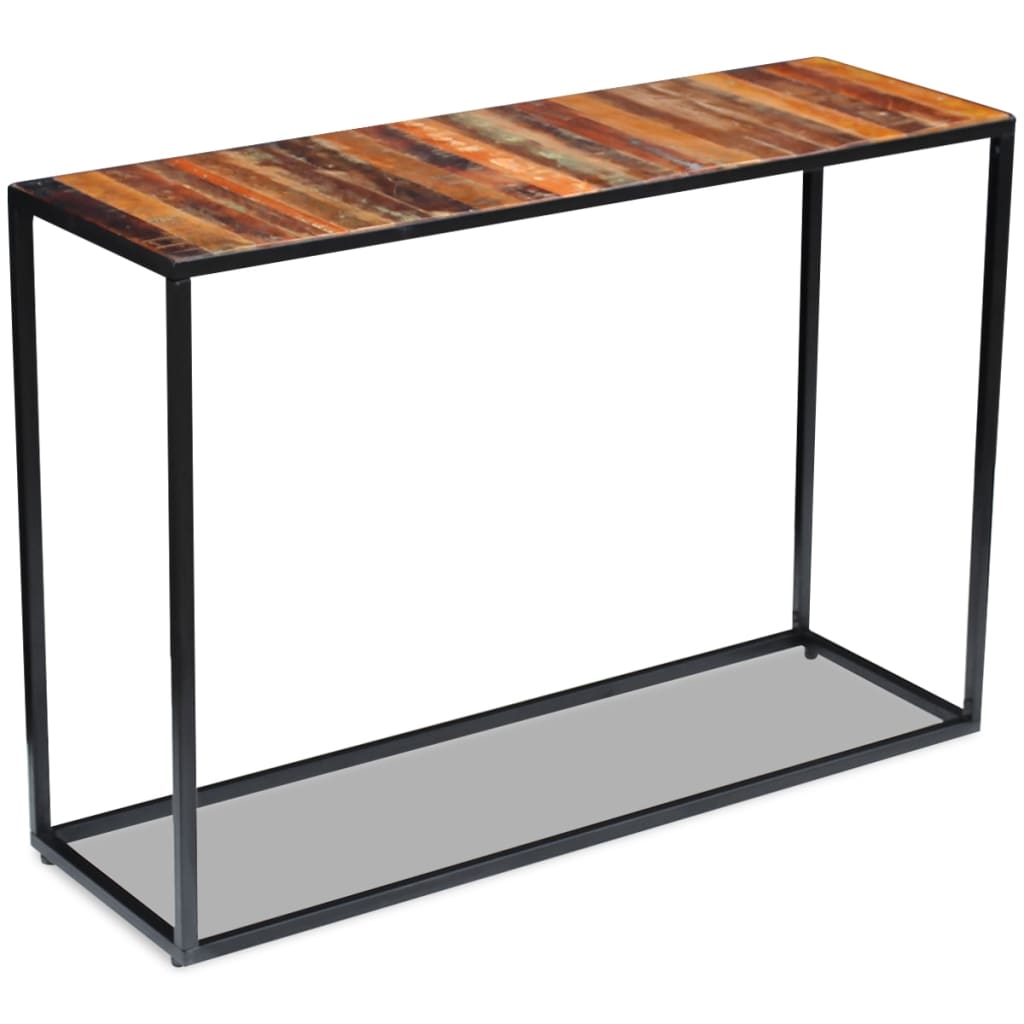 Console en Bois Recyclé pour Entrée Industrielle-La-Fabrique-Industrielle
