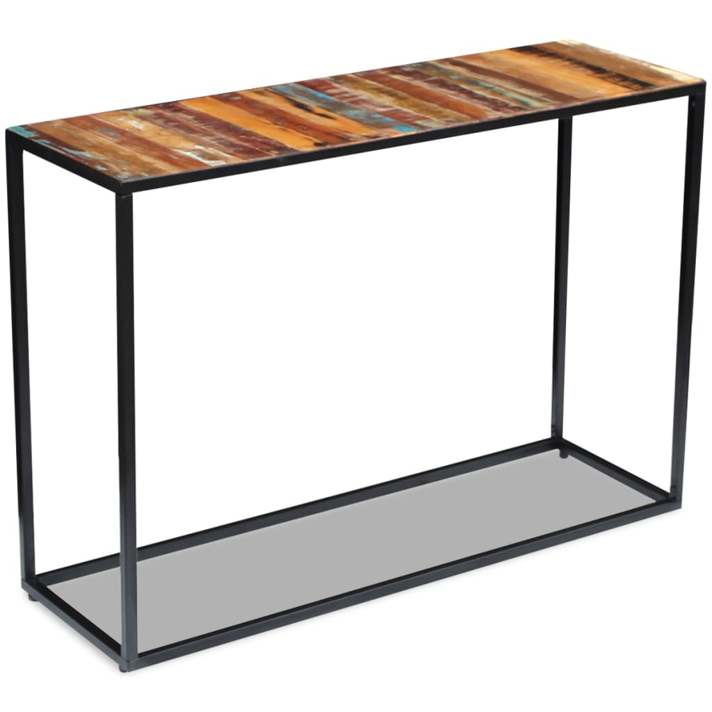 Console en Bois Recyclé pour Entrée Industrielle-La-Fabrique-Industrielle