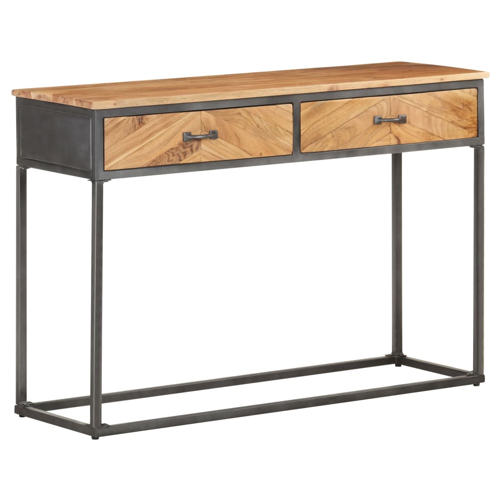 Console en Bois d'Acacia avec Rangement-La-Fabrique-Industrielle