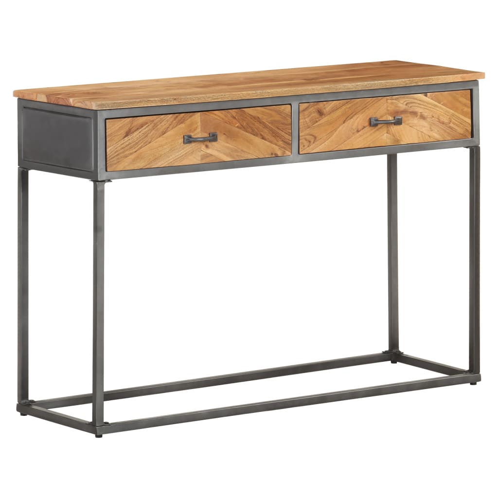 Console en Bois d'Acacia avec Rangement-La-Fabrique-Industrielle