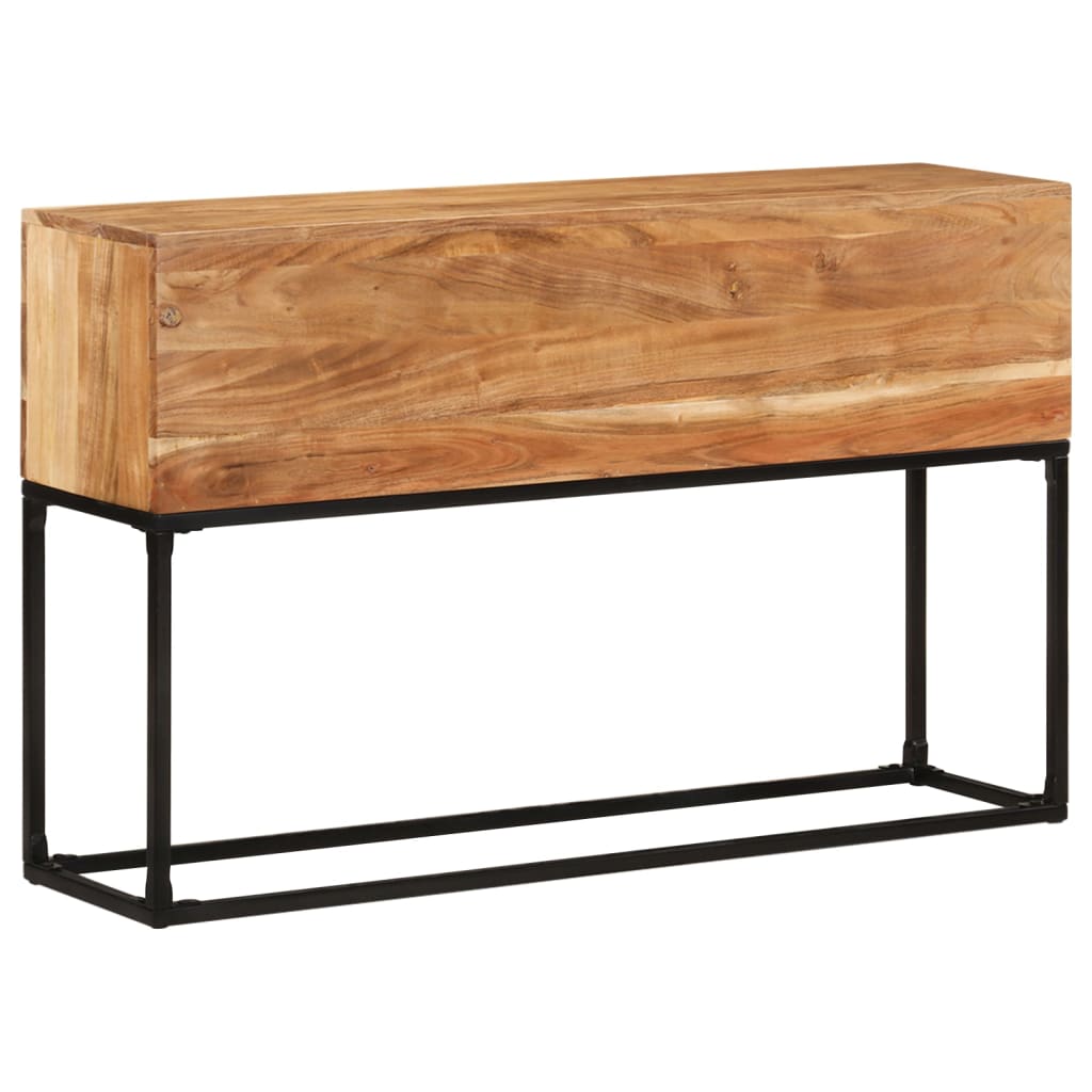 Console en Bois d'Acacia et Fer de 120 cm-La-Fabrique-Industrielle