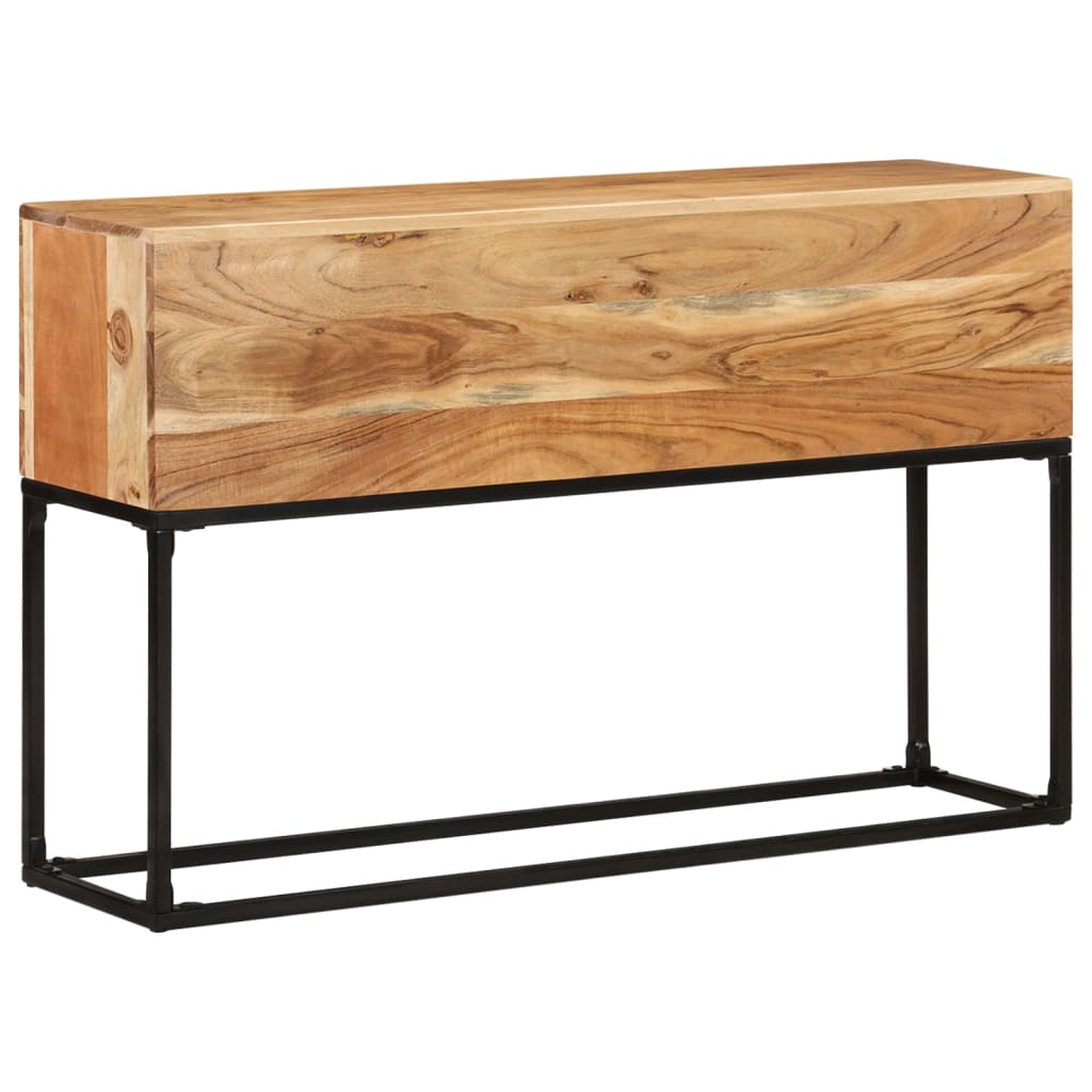 Console en Bois d'Acacia et Fer de 120 cm-La-Fabrique-Industrielle