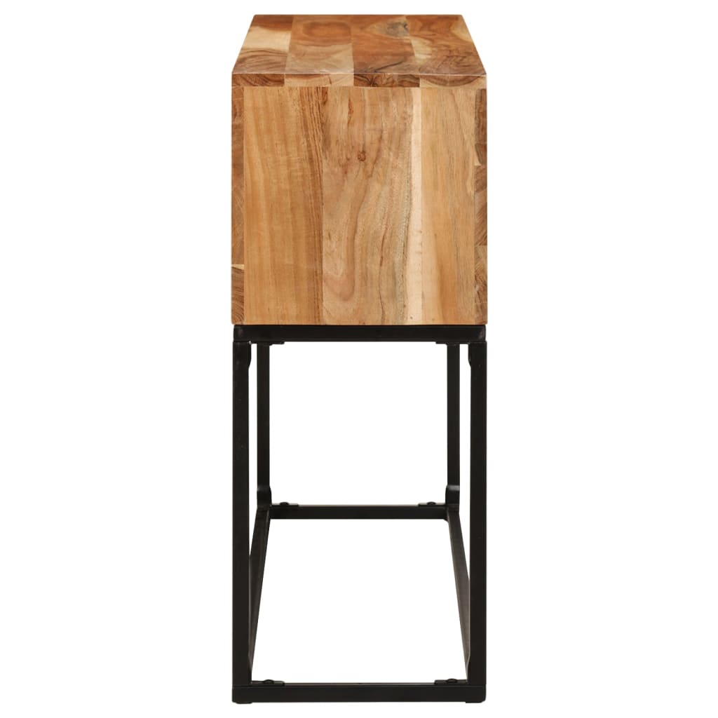 Console en Bois d'Acacia et Fer de 120 cm-La-Fabrique-Industrielle