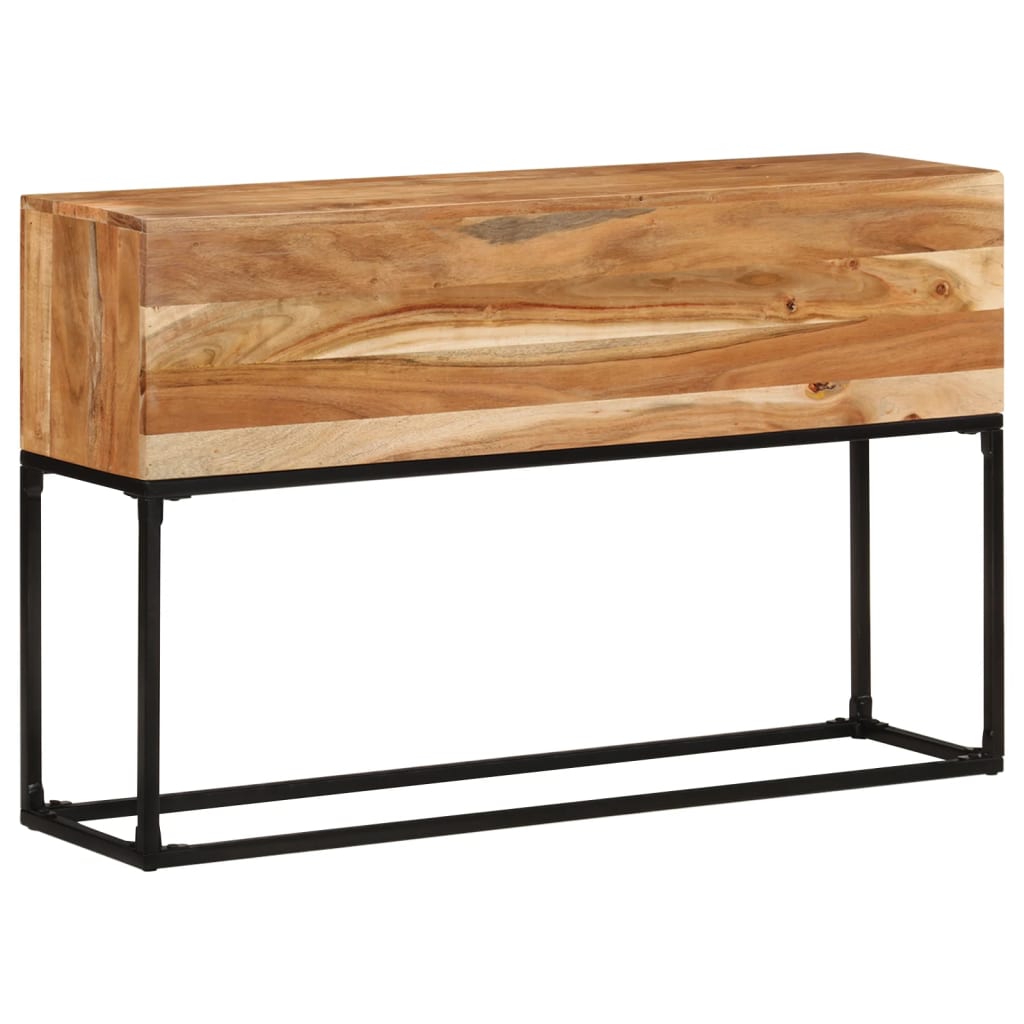 Console en Bois d'Acacia et Fer de 120 cm-La-Fabrique-Industrielle