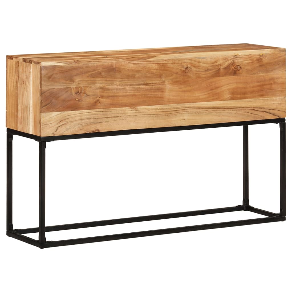 Console en Bois d'Acacia et Fer de 120 cm-La-Fabrique-Industrielle