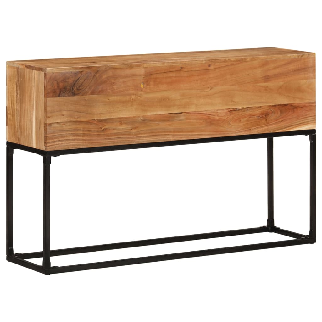 Console en Bois d'Acacia et Fer de 120 cm-La-Fabrique-Industrielle