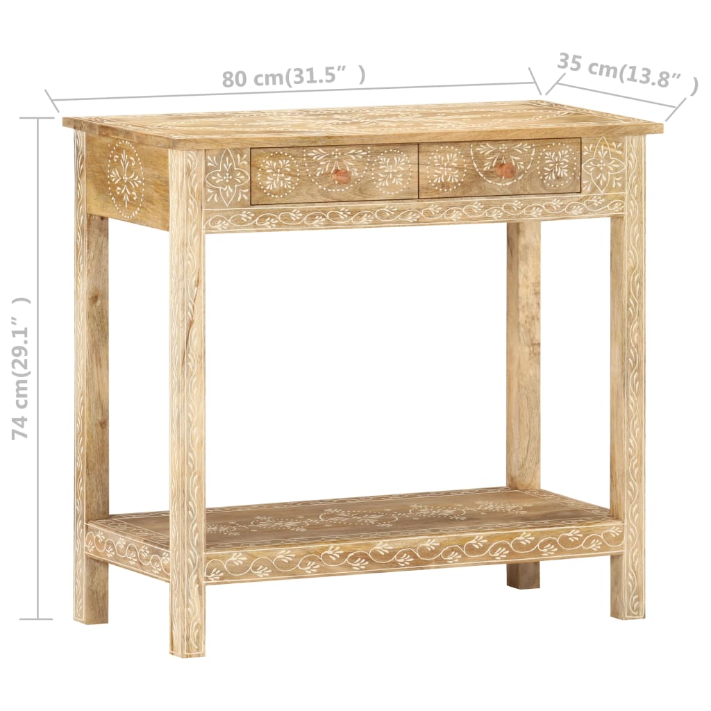 Console en Bois de Manguier avec Tiroirs-La-Fabrique-Industrielle