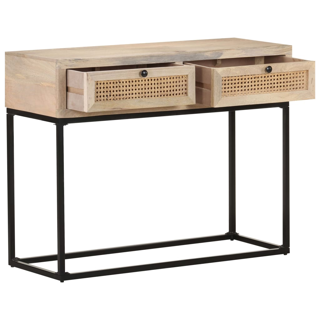 Console en Bois de Manguier et Canne Naturelle-La-Fabrique-Industrielle
