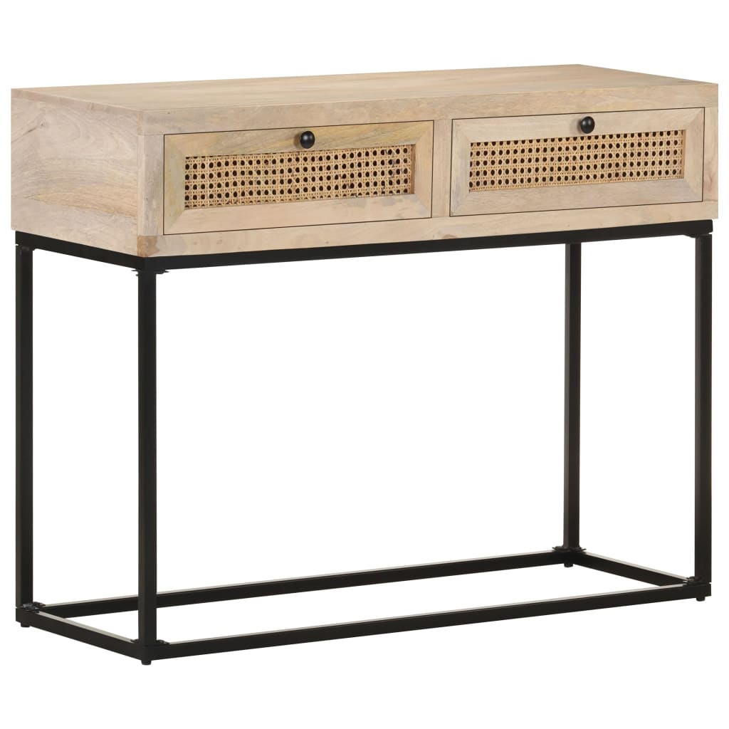 Console en Bois de Manguier et Canne Naturelle-La-Fabrique-Industrielle
