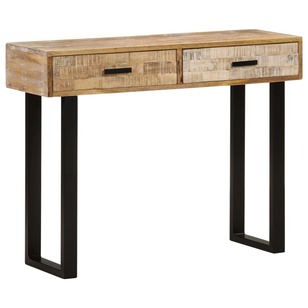 Console en Bois de Manguier et Fer Forgé-La-Fabrique-Industrielle