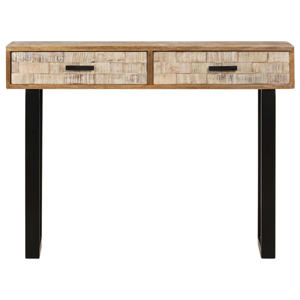 Console en Bois de Manguier et Fer Forgé-La-Fabrique-Industrielle