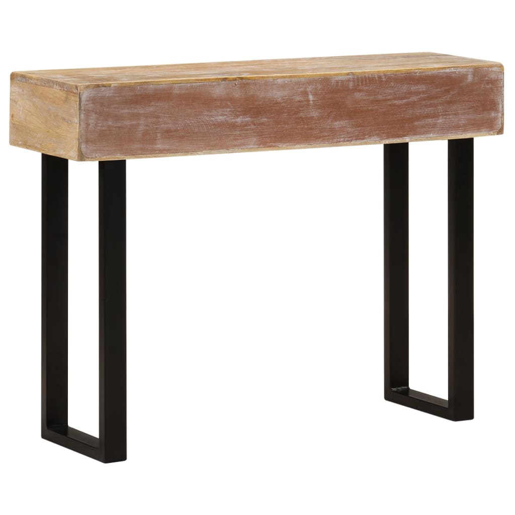 Console en Bois de Manguier et Fer Forgé-La-Fabrique-Industrielle