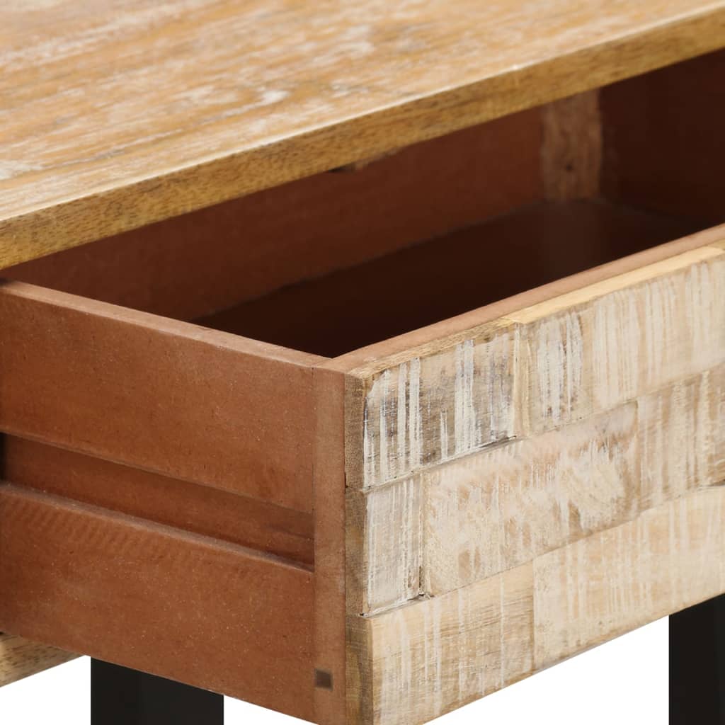 Console en Bois de Manguier et Fer Forgé-La-Fabrique-Industrielle