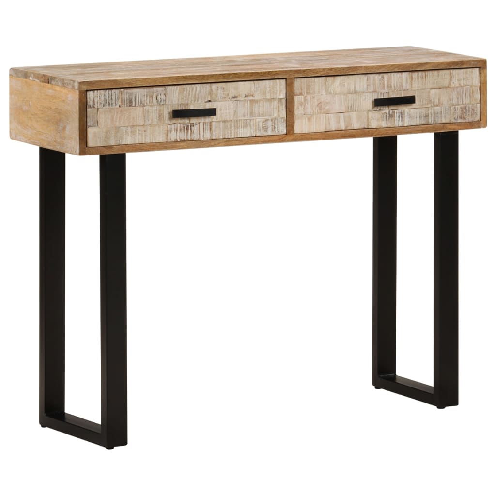Console en Bois de Manguier et Fer Forgé-La-Fabrique-Industrielle