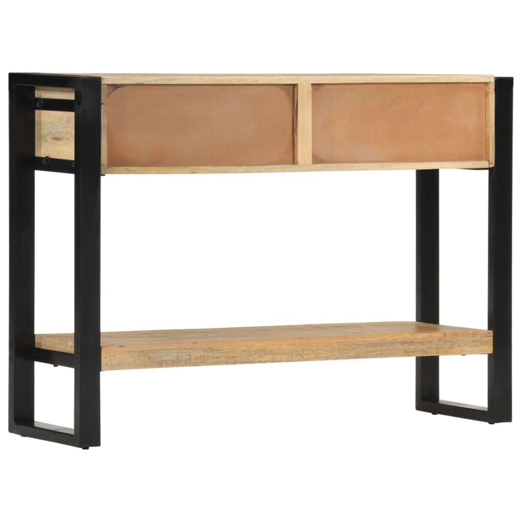 Console en Bois de Manguier et Fer Industriel-La-Fabrique-Industrielle