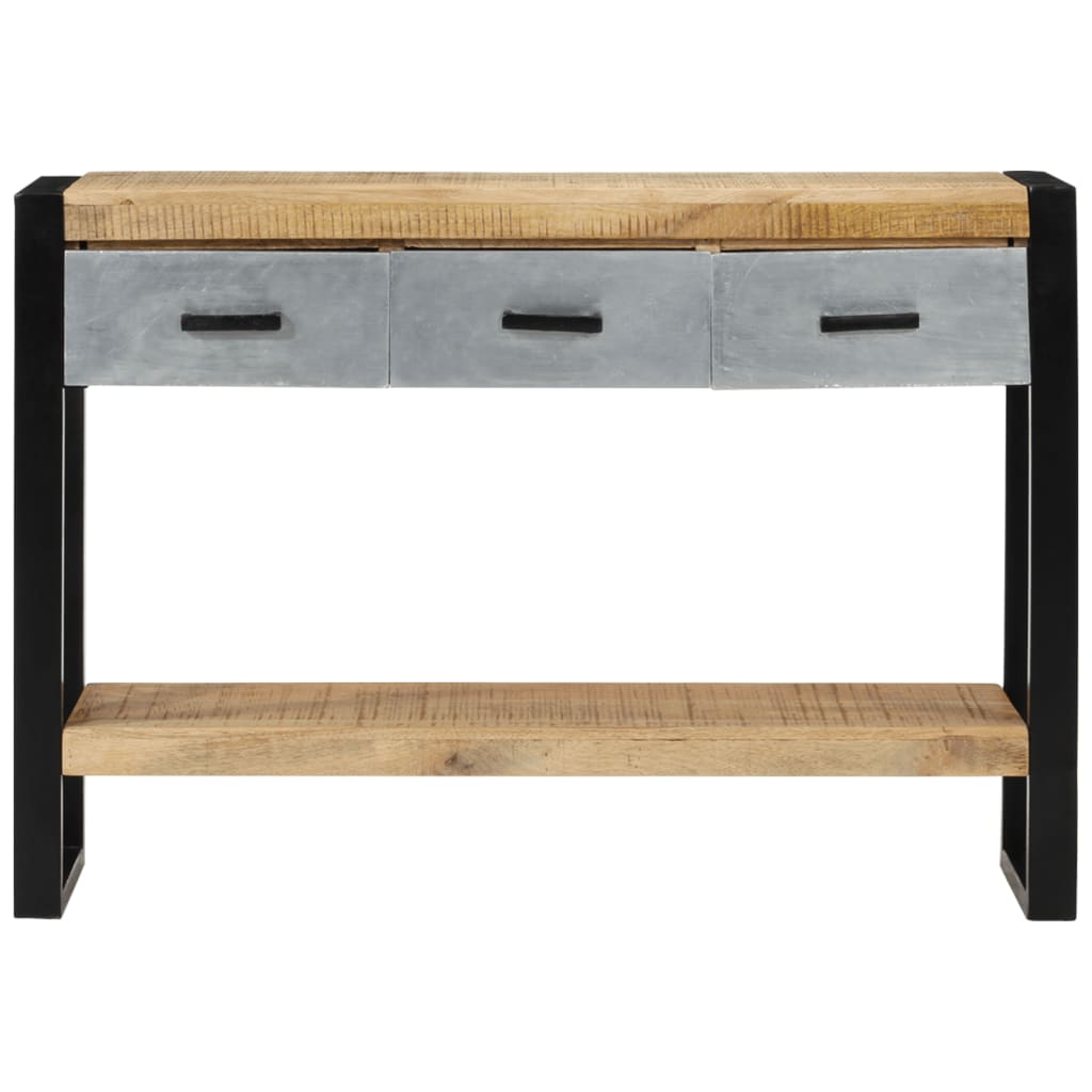 Console en Bois de Manguier et Fer Industriel-La-Fabrique-Industrielle
