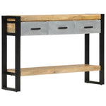 Console en Bois de Manguier et Fer Industriel-La-Fabrique-Industrielle