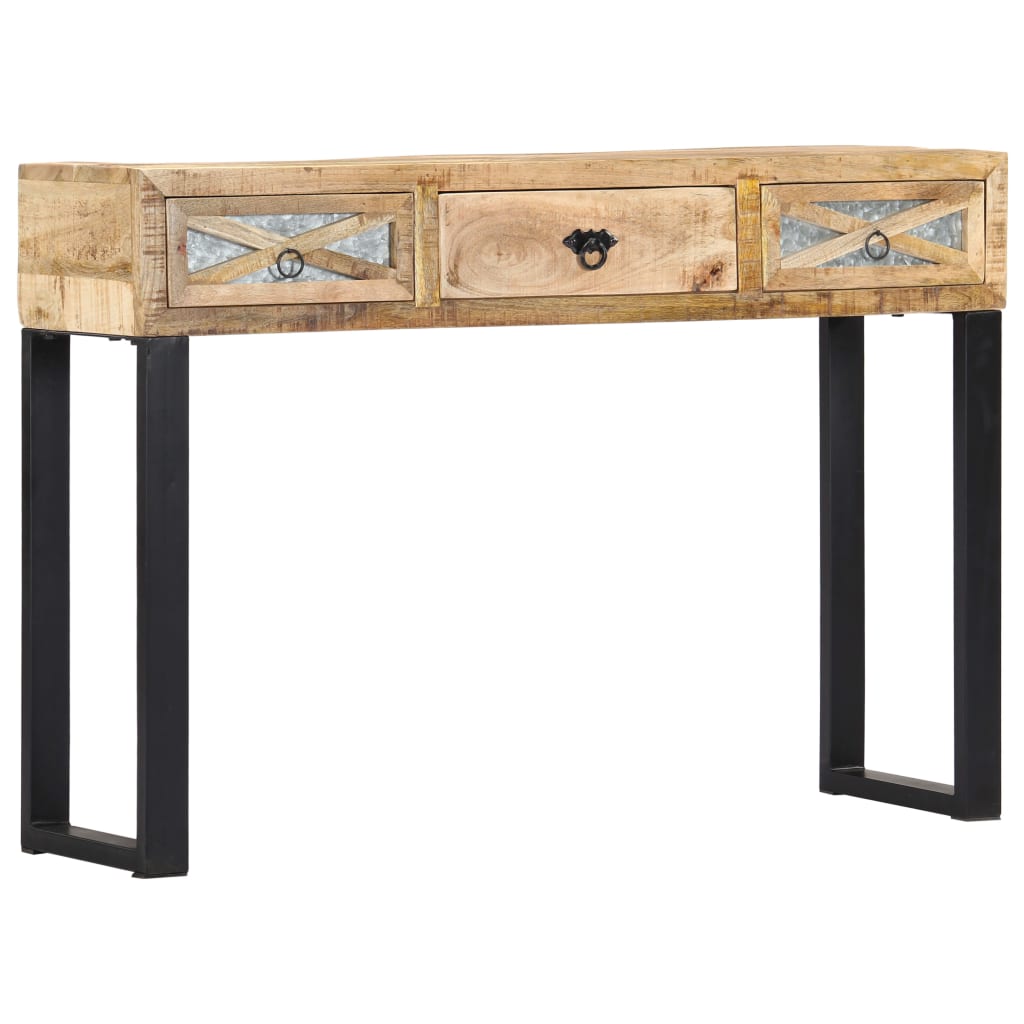 Console en Bois de Manguier et Métal Authentique-La-Fabrique-Industrielle