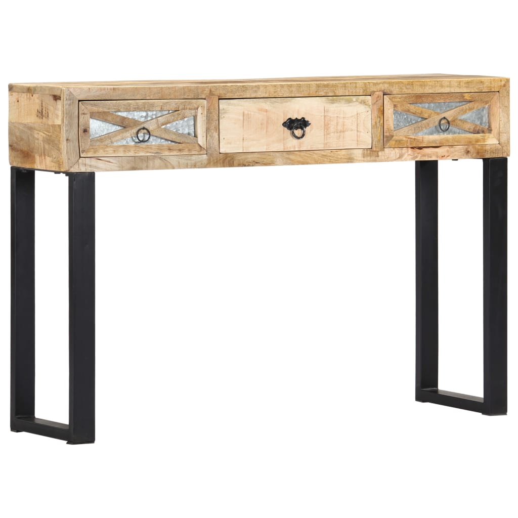 Console en Bois de Manguier et Métal Authentique-La-Fabrique-Industrielle