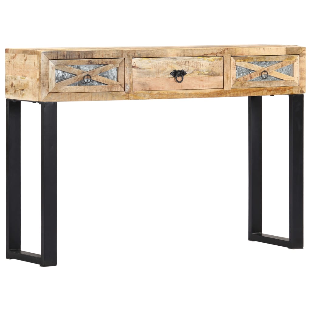 Console en Bois de Manguier et Métal Authentique-La-Fabrique-Industrielle