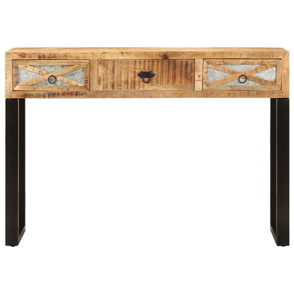 Console en Bois de Manguier et Métal Authentique-La-Fabrique-Industrielle