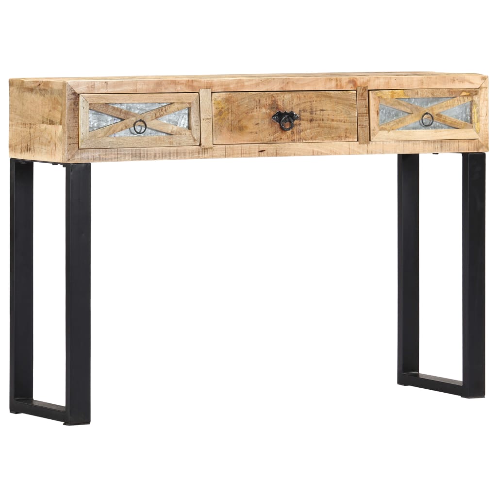 Console en Bois de Manguier et Métal Authentique-La-Fabrique-Industrielle