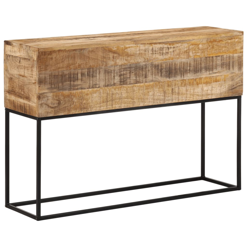 Console en Bois de Manguier et Métal Noir-La-Fabrique-Industrielle