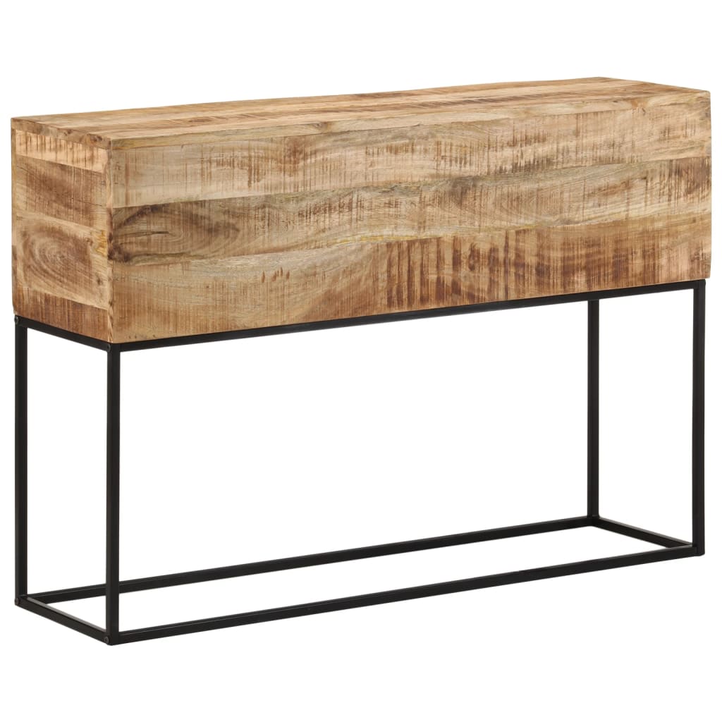 Console en Bois de Manguier et Métal Noir-La-Fabrique-Industrielle