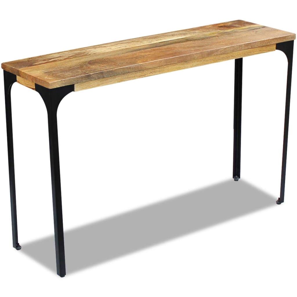 Console en Bois de Manguier et Pieds en Métal-Marron-120 cm-1-La-Fabrique-Industrielle